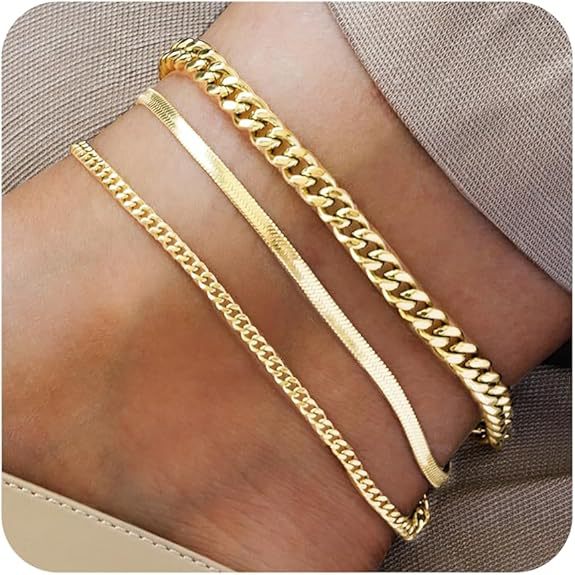Women's ankle bracelet with versatile link design and elegant accents Nin Boutique