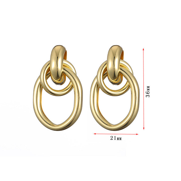 Women's earrings made of high-quality stainless steel with playful chain design Nin Boutique