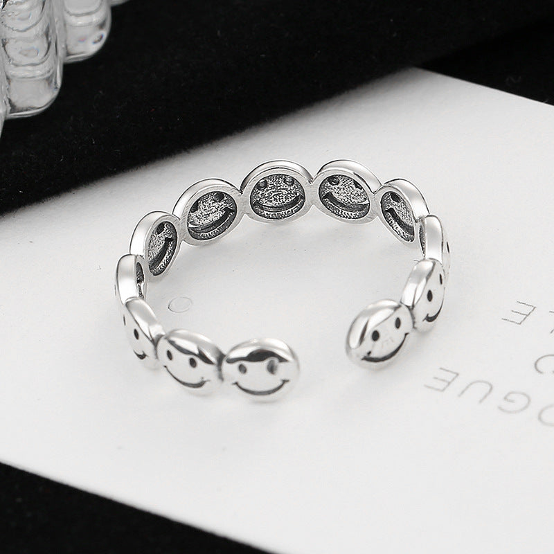 Ladies ring with cheerful smiley motif Nin Boutique