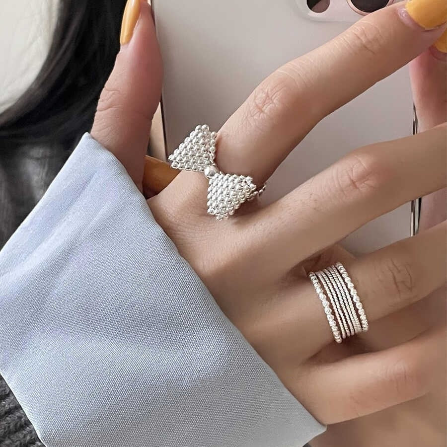 Women's Open Ring with Elegant Bow Design Nin Boutique