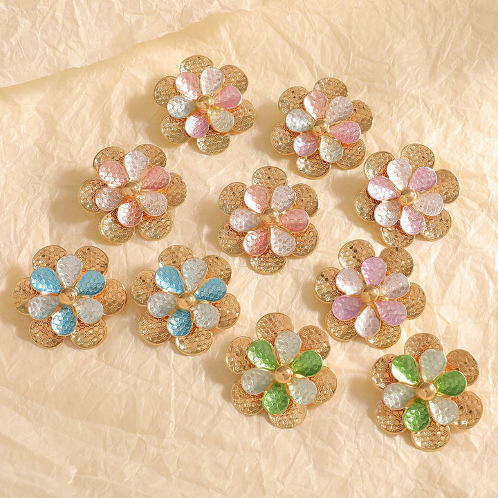 Ladies earrings in artistic floral pattern Nin Boutique