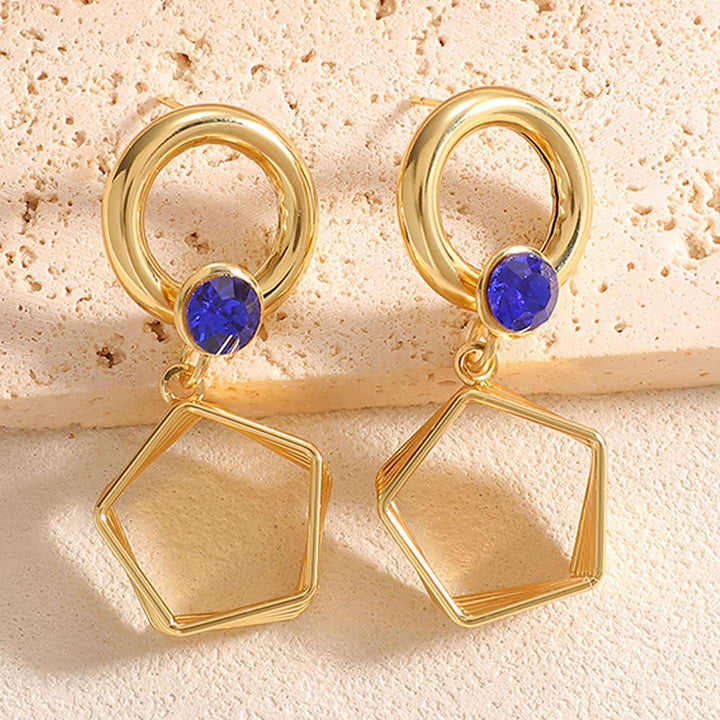 Women's earrings in modern hexagon design Nin Boutique