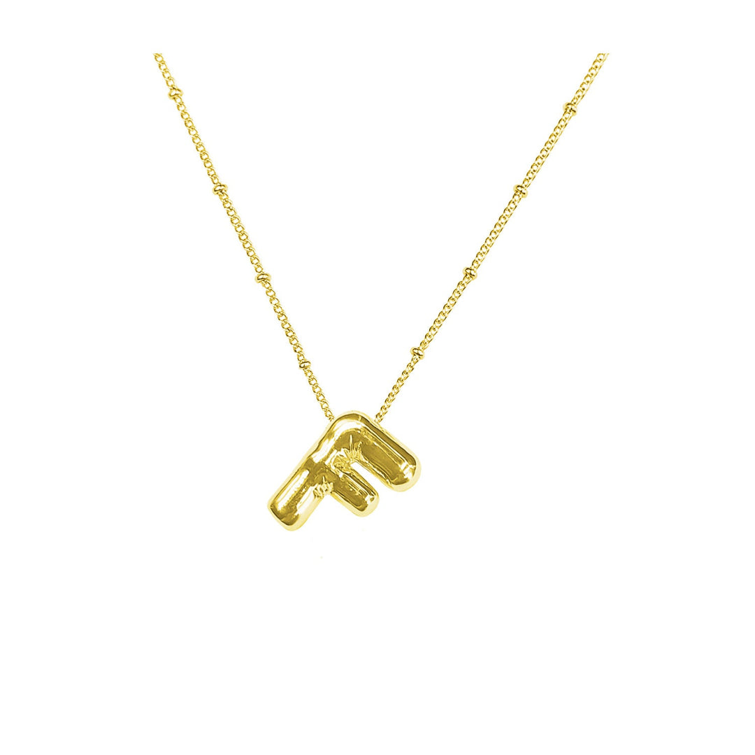 Women's necklace with a curved minimalist pendant and high-quality link chain Nin Boutique