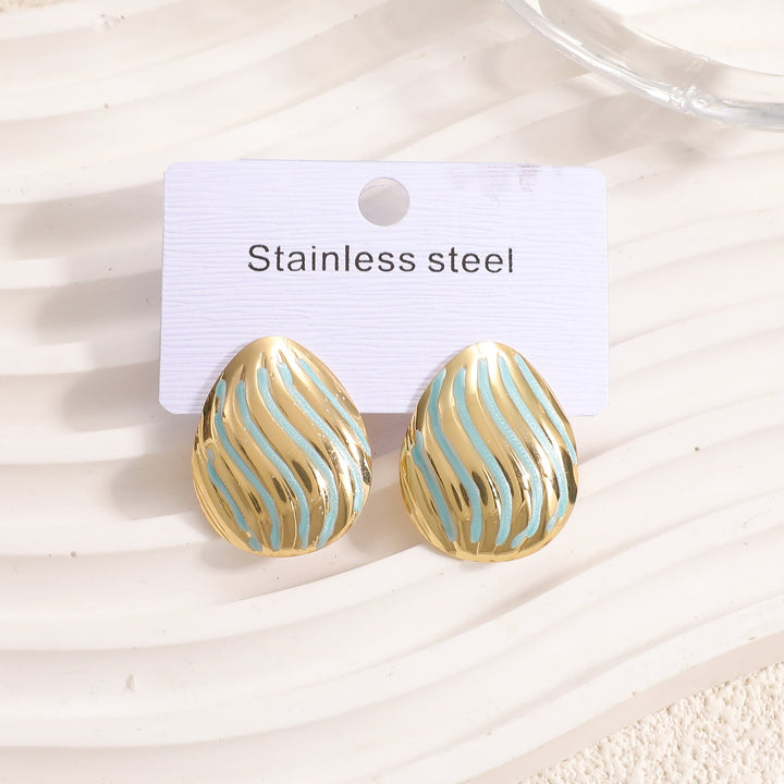 Women's earrings with intricate wave pattern Nin Boutique
