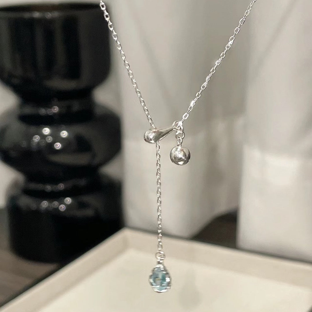 Women's necklace with elegant drop pendants and sparkling zirconia Nin Boutique