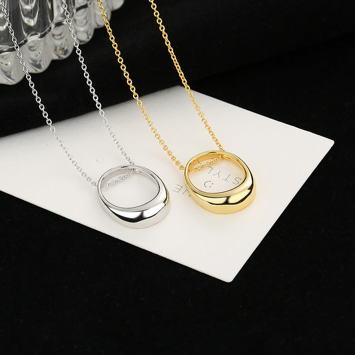 Women's necklace with modern, oval pendant Nin Boutique