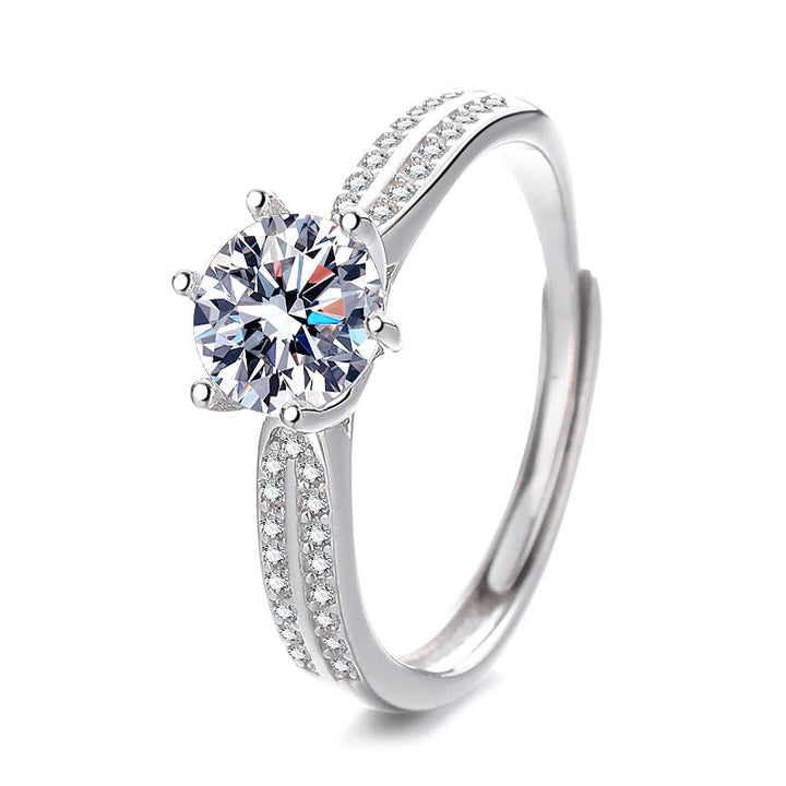 Ladies engagement ring with sparkling zircon and elegant details Nin Boutique
