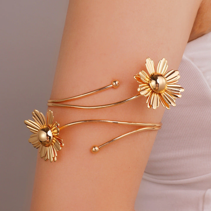 Women Open Cuff with Floral Accents Nin Boutique