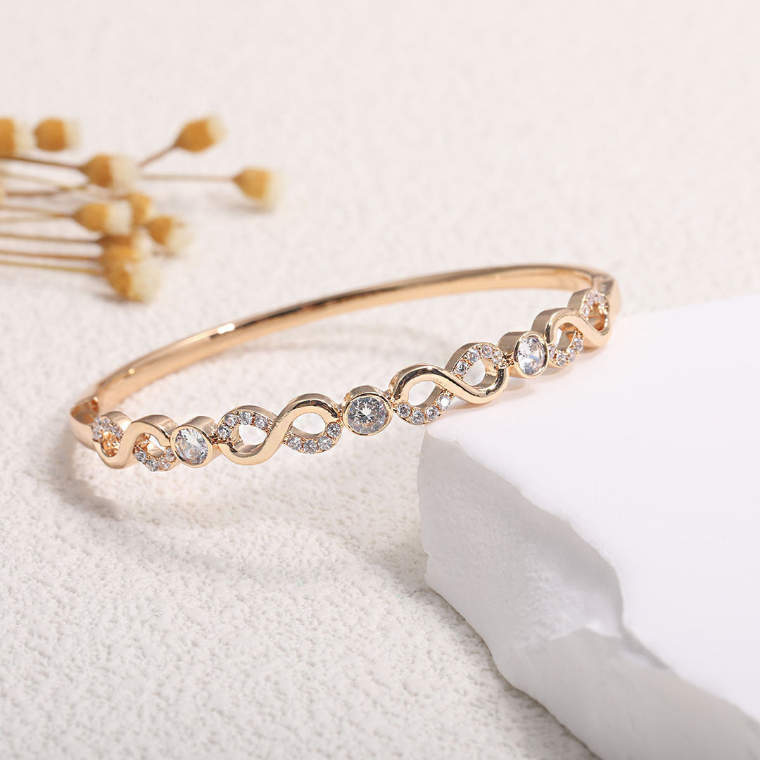 Ladies' bracelet with elegant infinity pattern and sparkling zirconia Nin Boutique