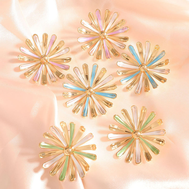 Women's earrings in floral sunflower design Nin Boutique