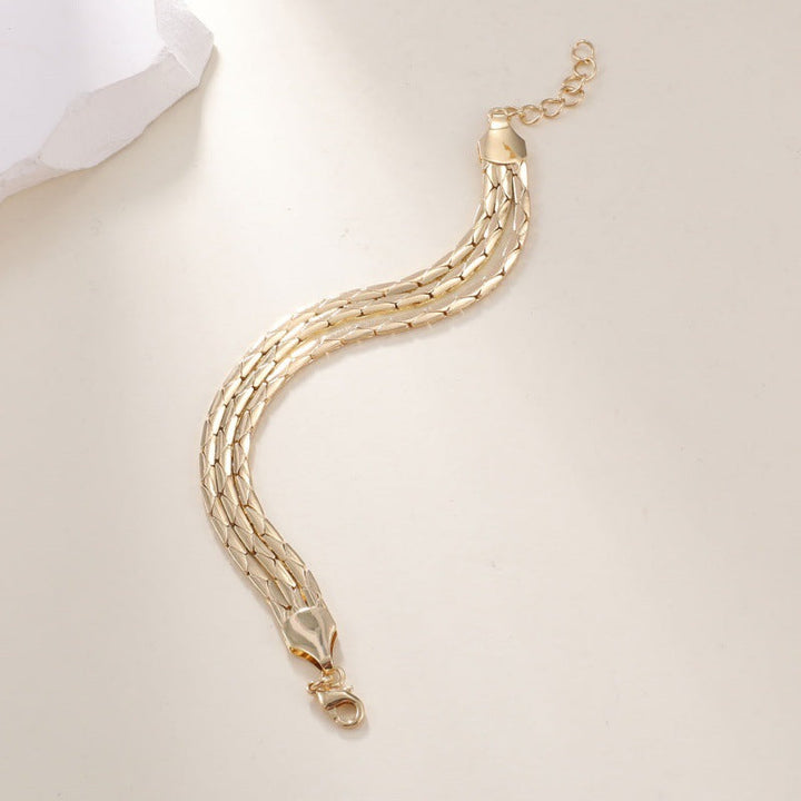 Ladies' cuff bracelet with intricate wave pattern Nin Boutique