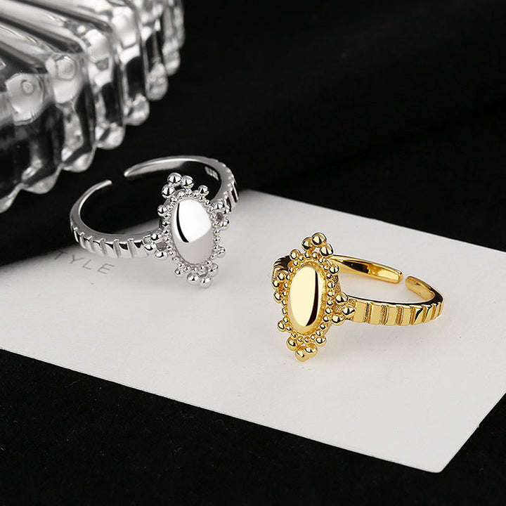 Women Open Ring with intricate, textured design Nin Boutique