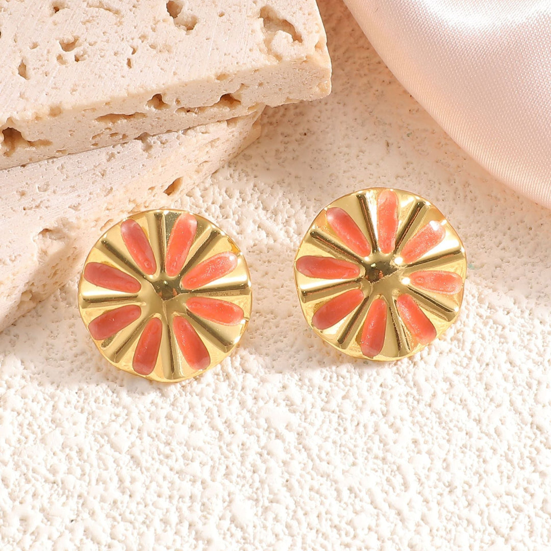 Women's Earrings with Artistic Flower Design Nin Boutique