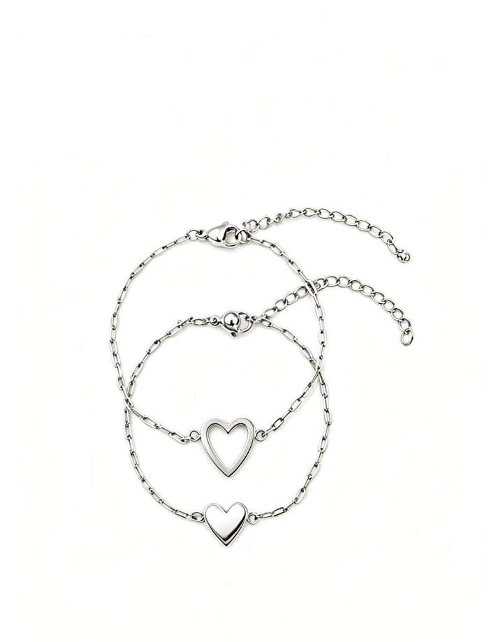 Women's anklet with romantic heart pendant made of high-quality stainless steel Nin Boutique