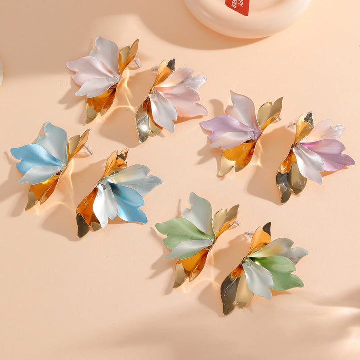 Ladies earrings with intricate petal design Nin Boutique