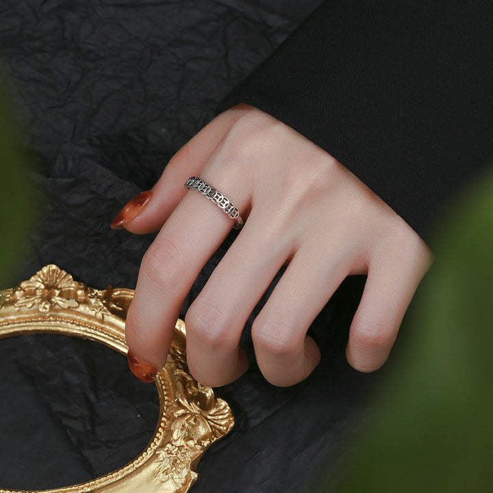 Ladies ring with filigree, perforated design and high-quality surface Nin Boutique