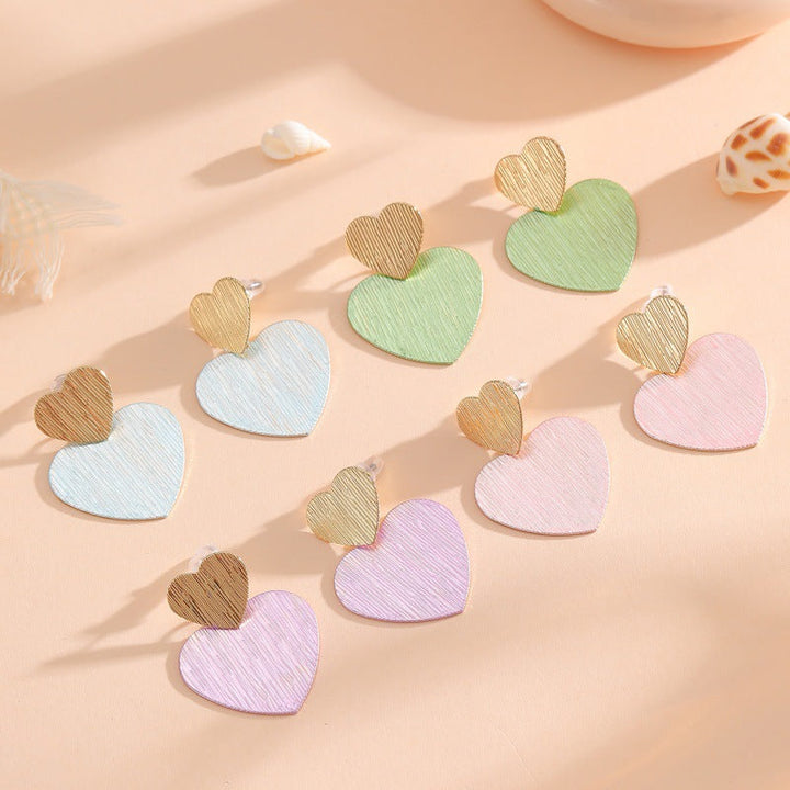 Ladies earrings in modern heart design Nin Boutique