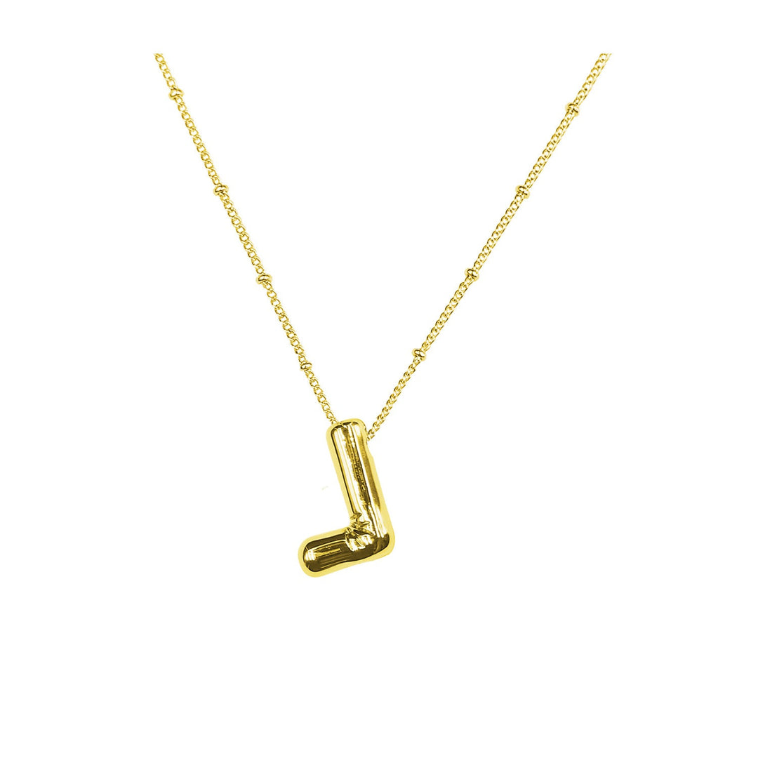 Women's necklace with a curved minimalist pendant and high-quality link chain Nin Boutique