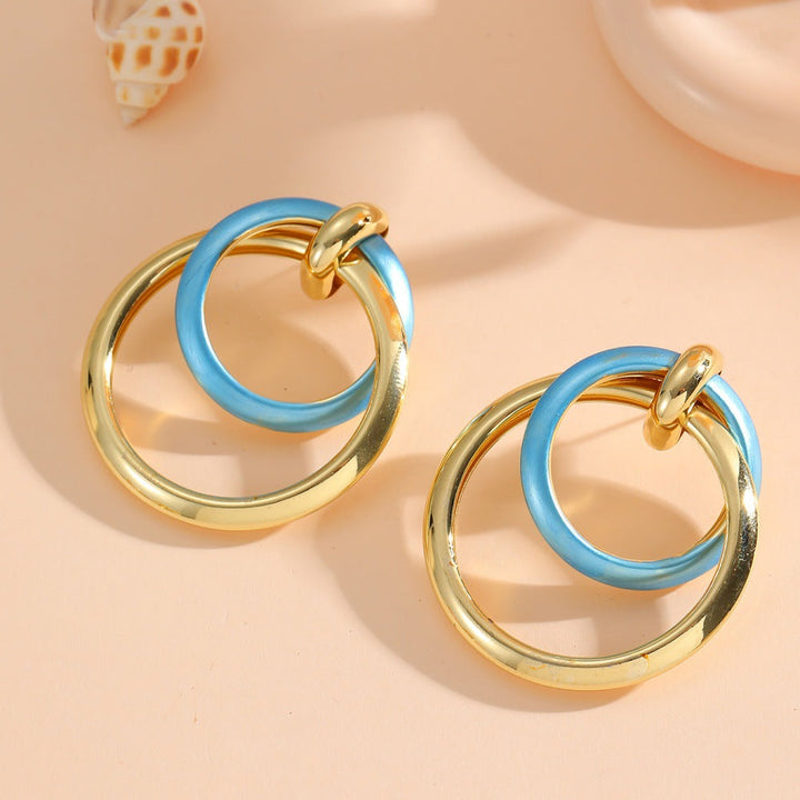 Women's earrings with elegant, layered ring design Nin Boutique