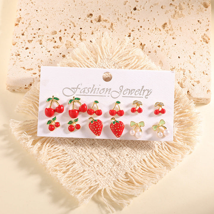 Women’s Earrings Set with Fruity Design Nin Boutique