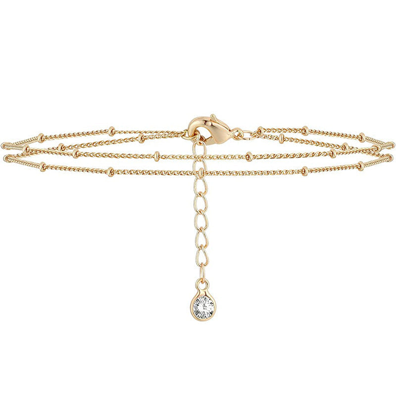 Women's fashionable anklet with elegant links and glitter accents Nin Boutique