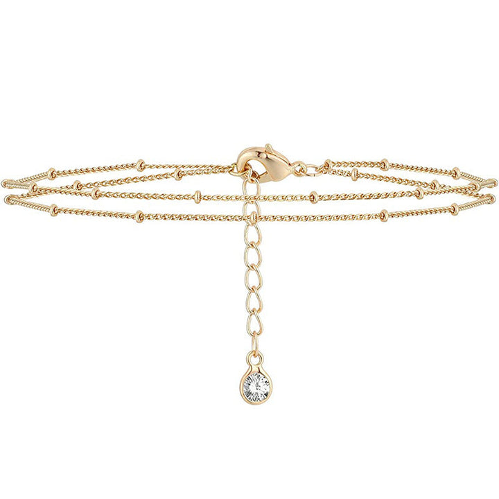 Women's fashionable anklet with elegant links and glitter accents Nin Boutique