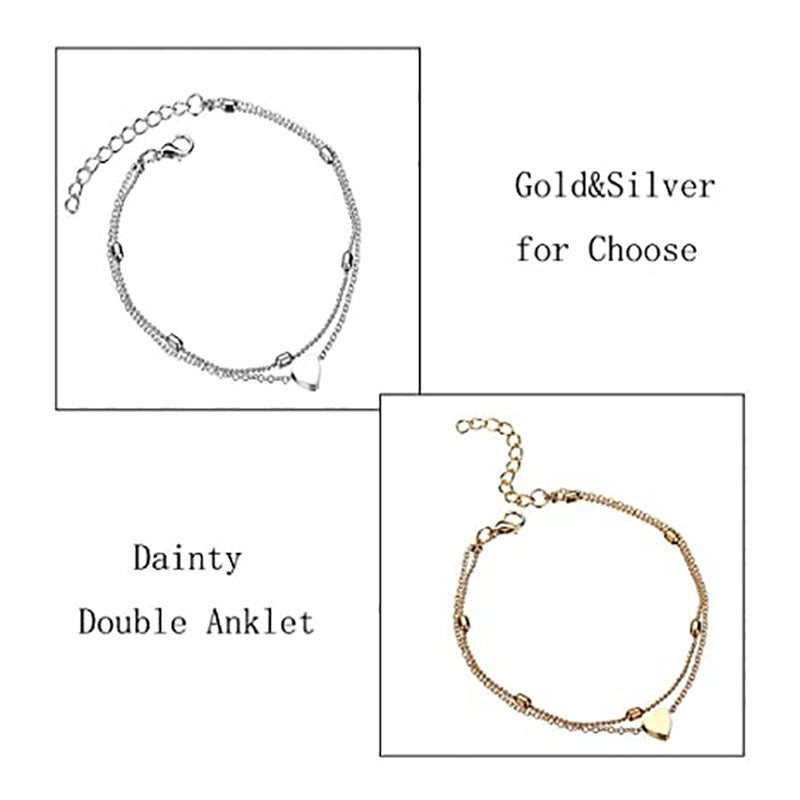 Women's ankle bracelet with heart pendant and delicate design Nin Boutique