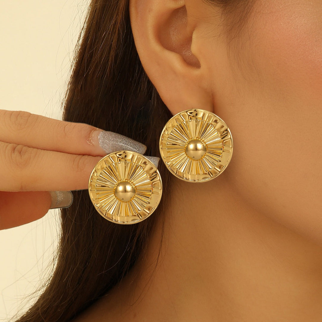 Women's earrings in exclusive sunflower style Nin Boutique