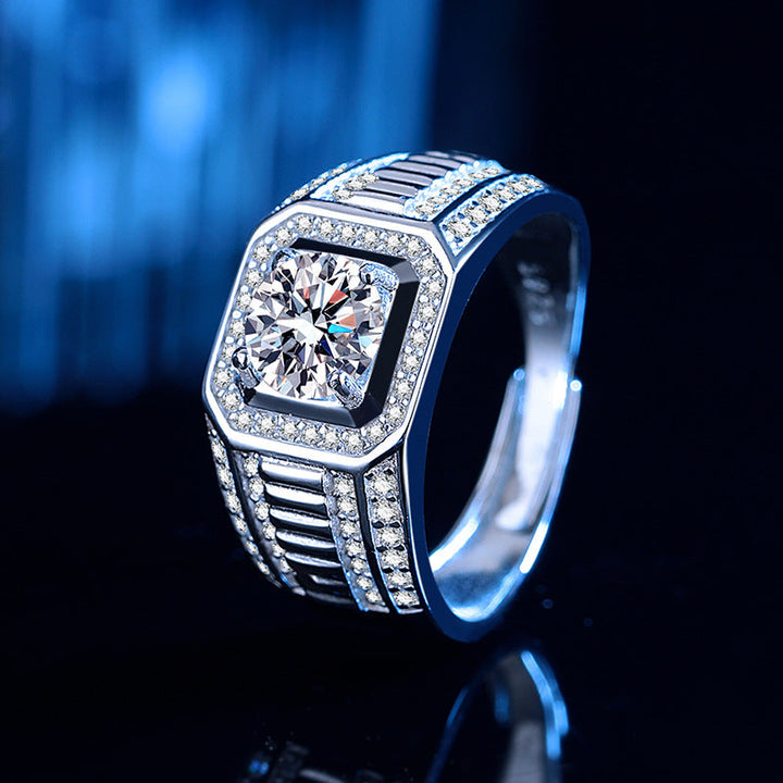 Women's ring with radiant diamond cocktail design by Nin Boutique