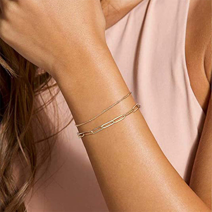 Women ankle bracelet with delicate chain design and adjustable closure Nin Boutique