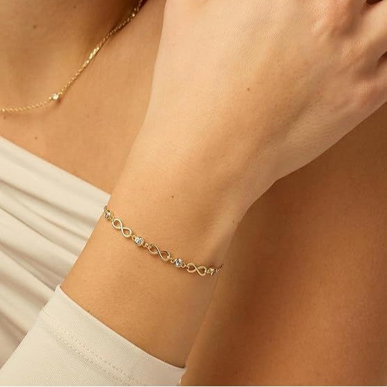 Women’s ankle bracelet with sparkling drops and delicate design Nin Boutique