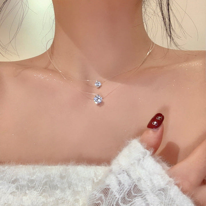 Women's necklace with sparkling crystal pendant Nin Boutique