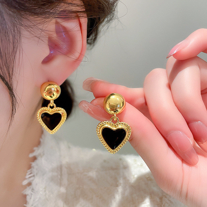 Women’s earrings with elegant heart pendant Nin Boutique
