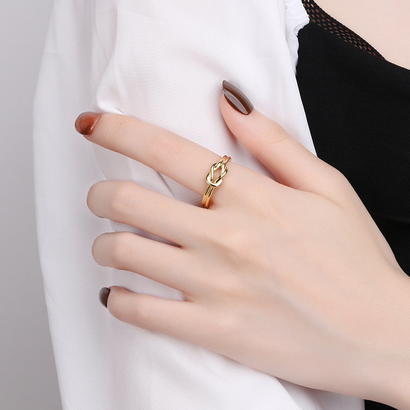 Women's open ring with elegant knot structure Nin Boutique