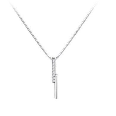 Women’s necklace with minimalist axis and sparkling detail Nin Boutique