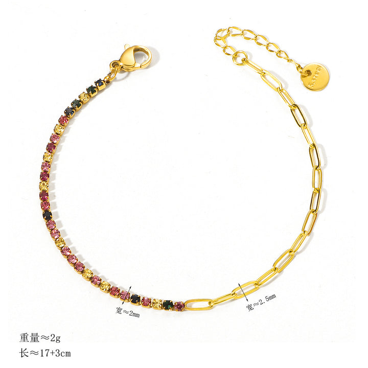 Women's ankle bracelet with sparkling crystal accents Nin Boutique