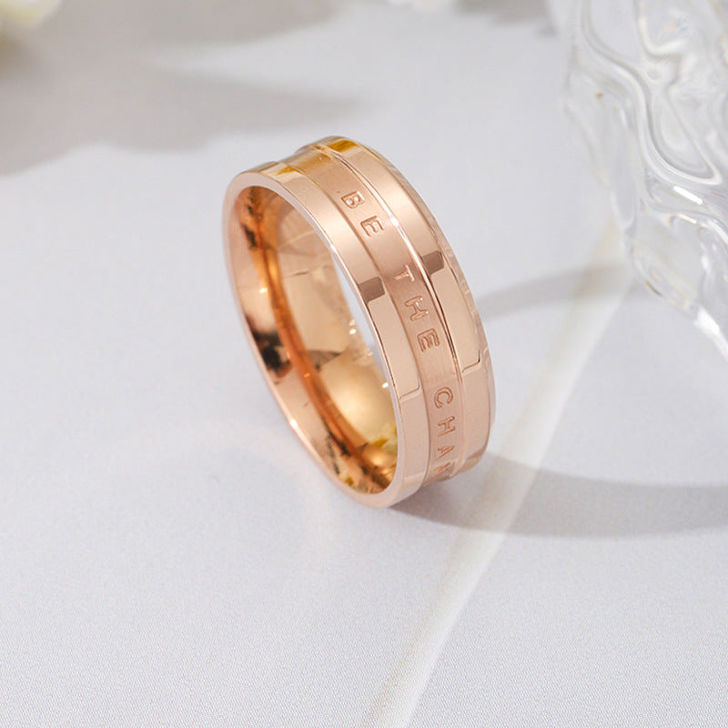 Women’s ring with engraved message and elegant design Nin Boutique
