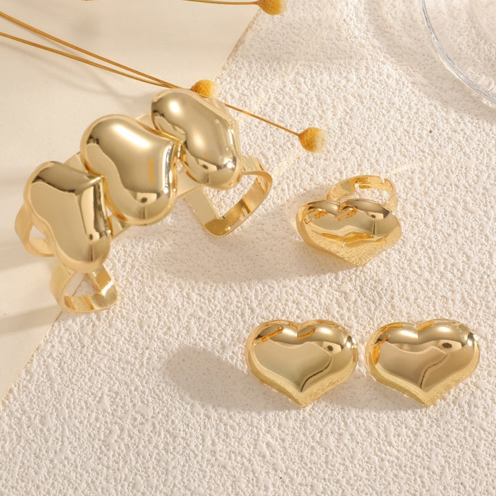 Women Open Cuff Bracelet with High-Quality Heart Design Nin Boutique