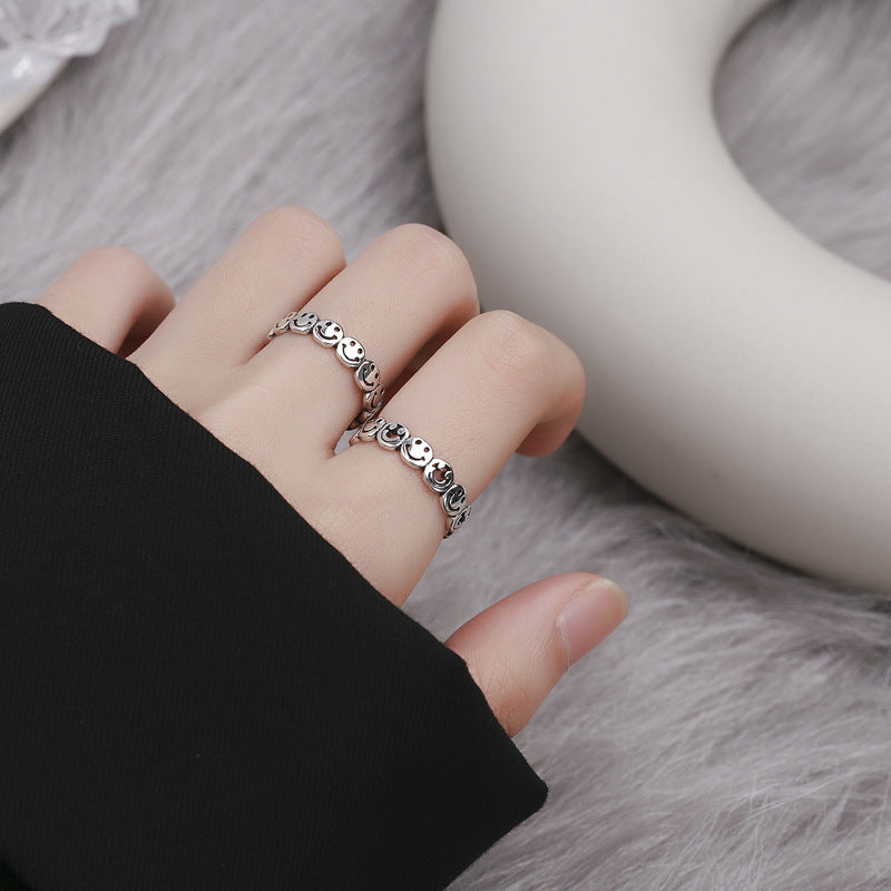 Ladies ring with cheerful smiley motif Nin Boutique