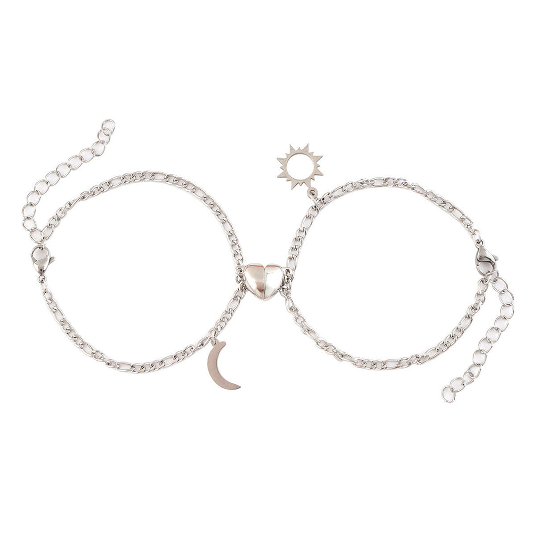 Women's Anklets with Moon and Heart Pendant Nin Boutique