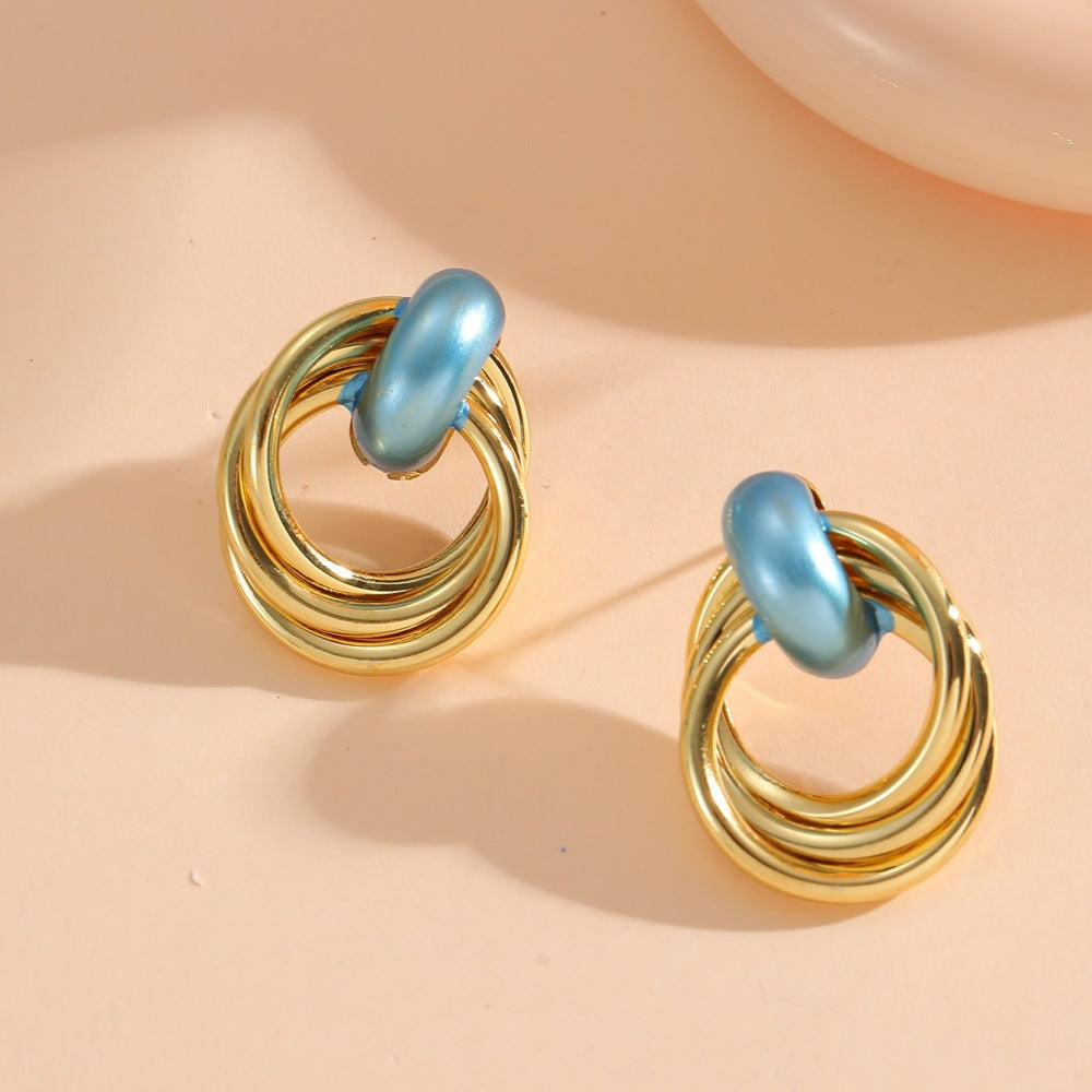 Women's earrings with elegant, layered design Nin Boutique