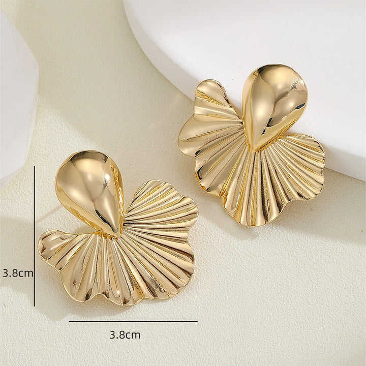 Women's earrings in modern ginkgo leaf design Nin Boutique