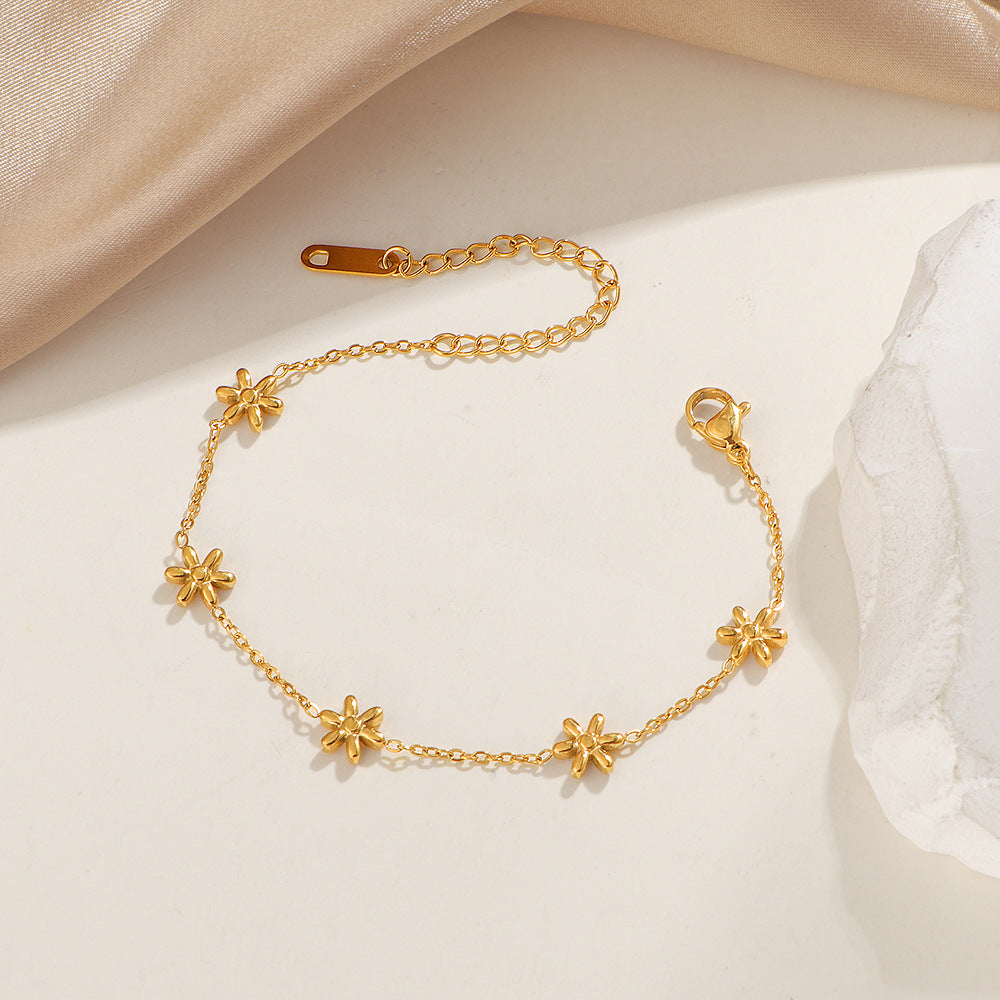 Ladies Flower Chain Anklet Nin Boutique