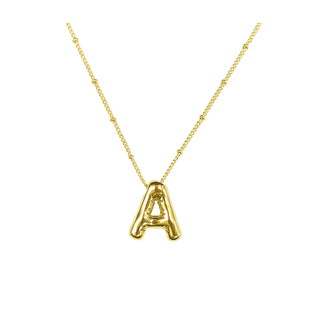 Women's necklace with a curved minimalist pendant and high-quality link chain Nin Boutique