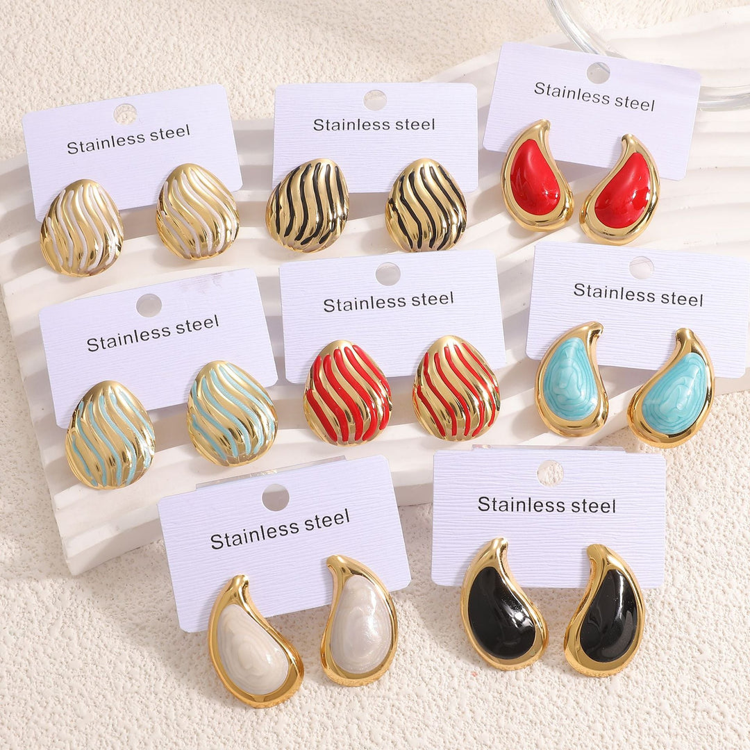 Women's earrings with intricate wave pattern Nin Boutique