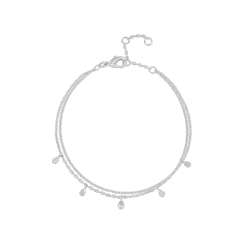 Women’s ankle bracelet with sparkling drops and delicate design Nin Boutique
