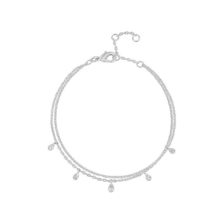 Women’s ankle bracelet with sparkling drops and delicate design Nin Boutique