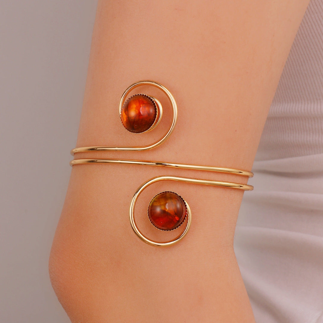 Women Open Cuff with Floral Accents Nin Boutique