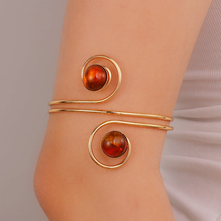 Women Open Cuff with Floral Accents Nin Boutique