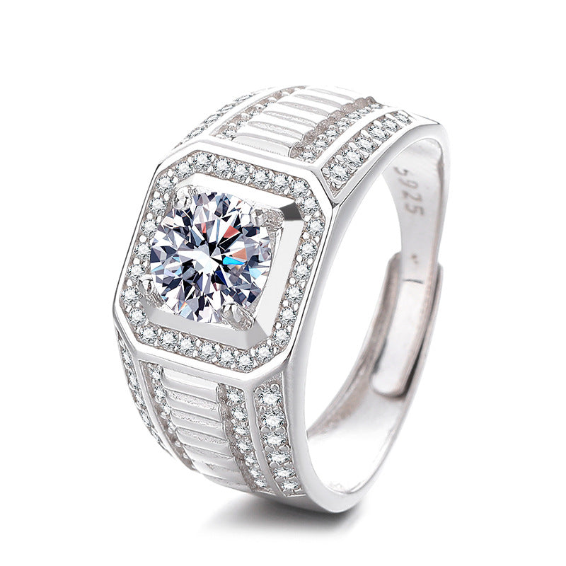 Women's ring with radiant diamond cocktail design by Nin Boutique